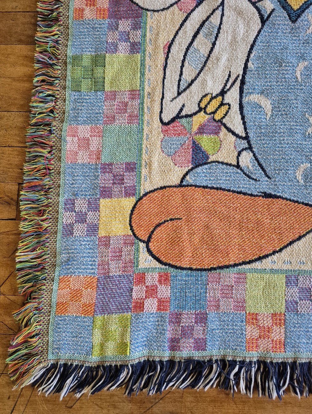 Vintage Looney Tunes Cotton Throw Blanket Tweety And Sylvester - Picture 3 of 5